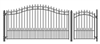 Set of ALEKO&reg; ST.PETERSBURG Style Steel Swing Single Driveway 3.7m with Pedestrian Gate 1.2 m