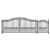 Set of ALEKOÂ® LONDON Style Steel Swing Dual Driveway 14 ft with Pedestrian Gate 4 ft