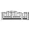 Set of ALEKOÂ® VENICE Style Steel Swing Dual Driveway 12 ft with Pedestrian Gate 4 ft
