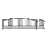 Set of ALEKO&reg; PARIS Style Steel Swing Single Driveway 5.5 m with Pedestrian Gate 1.2 m