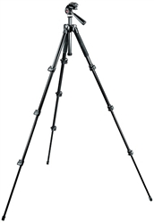 Manfrotto Bogen 293 Compact Aluminum 4 Section (Black) Tripod with (Quick Release) 3 Way Head