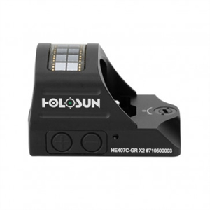 HOLOSUN OPEN REFLEX SIGHT - BLACK, 2 MOA GREEN DOT, ALUMINUM