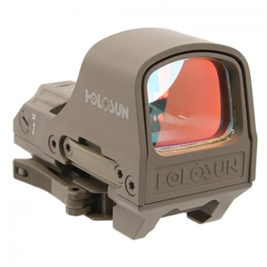 HOLOSUN OPEN REFLEX SIGHT - FDE, 65 MOA GREEN CIRCLE W/ 2 MOA DOT