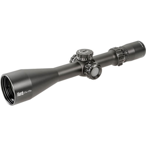 March Optics 2.5-25 x 52mm Tactical Knob, Illuminated MTR-3