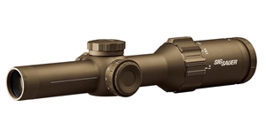 Sig Sauer TANGO6T Scope 1-6x24mm, 30mm, FFP, DWLR6 Illum Reticle, 0.2 Mrad, Capped Turret, FDE, SDMR