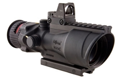 ACOG 6x48 Machine Gun Optic, Dual Illuminated Red Chevron .308 Ballistic Reticle, M1913 Rail, 6.5 MOA RMR Sight, and TA75 Mount