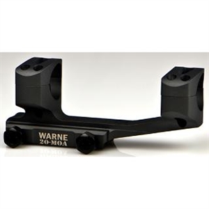 Warne Mount 20MOA 1" MSR Black Ext Skeletonized