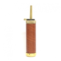 Alabama Tubular Leather Covered Powder Flask. DP528