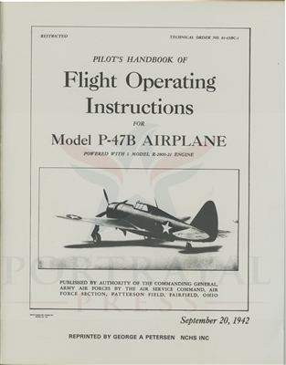 T.O. No. 01-65BC-1 P-47B Pilot Training Manual by Headquarters, Army Air Force, Office of Flying Safety