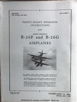 AN 01-35EC-1 Pilot's Flight Operating Instructions for Army Models B-26F and B-26G Airplanes dated February 15, 1944.