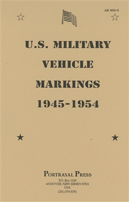 AR-850-5  U.S. Army Vehicle Markings 1945-1954