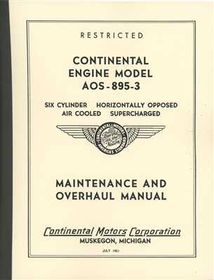 Continental AOS-895-3 Maintenance & Overhaul Manual