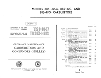 Service Manual for Holley 885FFG used in M35 2 1/2 Ton Trucks (G742)