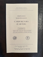 Service Manual for Carter ETW1 Carburetor used on M37 (G741)