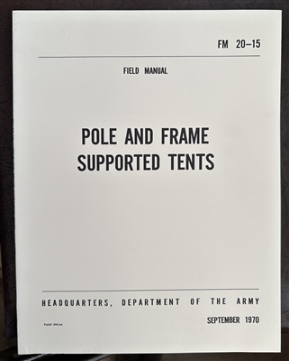 FM 20-15 Tents - 1970 Edition