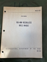 FM 23-82 106mm Recoilless Rifel M40A1, Operation & Deployment (1973 Edition)