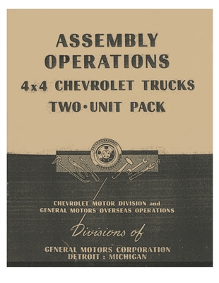 Assembly Operations.  4x4 Chevrolet Trucks 2 Unit Pack (G506)