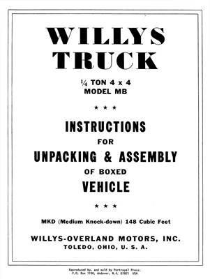 Jeep in a Crate Instructions
