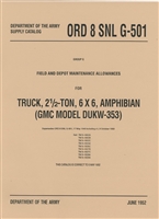 ORD 8 G501, Listing of GMC Amphibious DUKW Parts