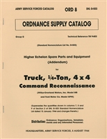 ORD 8 G503 Spare Parts & Equipment Lists GPW/MB (1944)