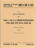 ORD 9 G503 Illustrated Parts Manual MB/GPW (1949)