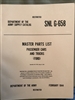 SNL G-658 Ford Master Parts List Last 1944 Printing (G658)