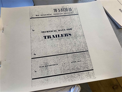 TB 5-9720-15 Technical Data for Trailers, April 1945