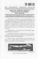 TB ORD 93 Ordnance Wheeled Vehicles: Installation of Pioneer Tool Bracket (WW2)