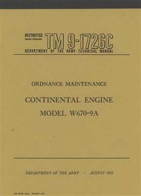 TM 9-1726C Rebuild Manual Engine W670-9A (G103 "Stuart"), 247 pages