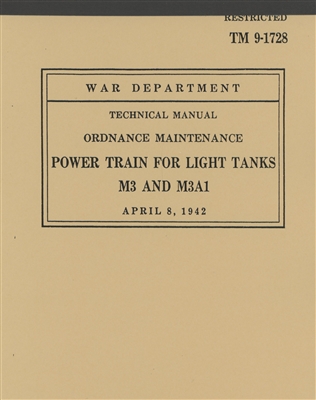 TM 9-1728 Power Train M3, M3A1 (G103 "Stuart")