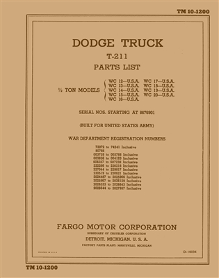 TM 10-1200 Parts List (Dodge G505/WC12-20)