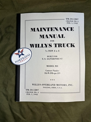 TM 10-1207, Change 4, Maintenance Manual for Willys MB