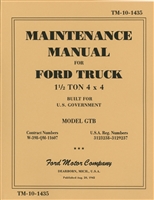 Official US Army Ford GTB Maintenance Manual