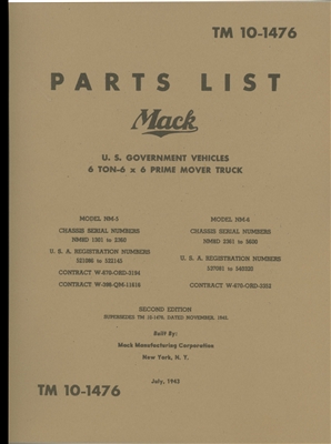 TM 10-1477 Maintenance Manual Mack Prime Mover, NM-5, NM-6 & NM-7