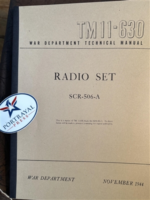 TM 11-630 Radio Set SCR-506-A