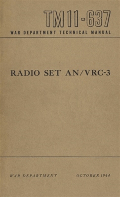 TM 11-637 Radio Set AN/VRC-3