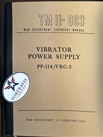 TM 11-983 VIBRATOR POWER SUPPLY PP-114/ VRC-3
