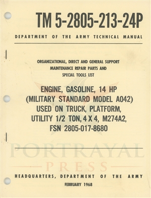 TM 5-2805-213-24P Engine Parts Manual