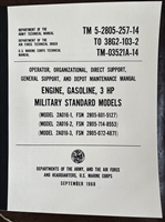TM 5-2805-257-14 Maintenance Manual for Engine, Gasoline, 3HP Military Standard Model 2A016
