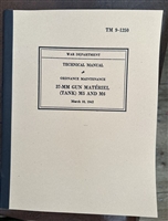 TM 9-1250 Rebuild Maintenance: 37-MM Gun M6, Mounted in Combat Vehicles