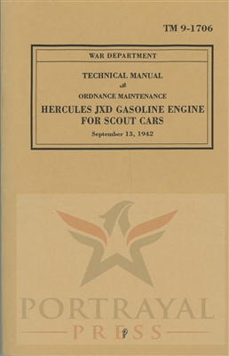 TM 9-1706 Engine Manual for Hercules JXD, White Scout Car - M3A1 (G67)