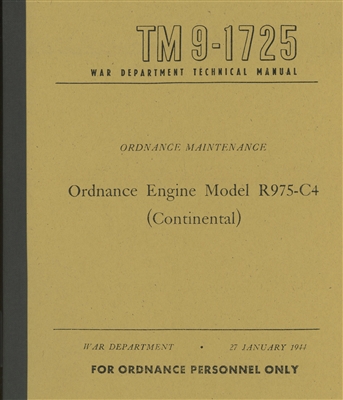 TM 9-1725 Rebuild Manual for Continental Radial R975-C4