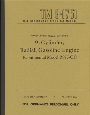 TM 9-1751 Rebuild Manual for Continental Radial R975-C1