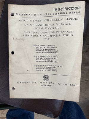 TM 9-2320-212-34P Parts Manual