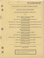 TM 9-2320-266-20P Parts Manual for Dodge M880 Series of Trucks