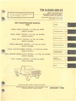 TM 9-2320-289-20 Maintenance Manual CUCV