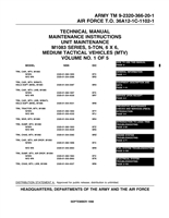 TM 9-2320-366-20 (5 Volumes) TECHNICAL MANUAL MAINTENANCE INSTRUCTIONS UNIT MAINTENANCE M1083 SERIES, 5-TON, 6 X 6, MEDIUM TACTICAL VEHICLES (MTV)