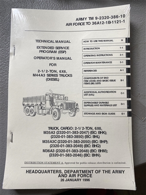 TM 9-2320-386-10 Operator's Manual for M35A3 Series Trucks