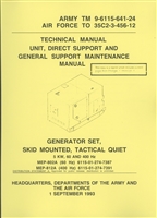 TM 9-6115-641-24 Rebuild Manual for MEP 802A Generator