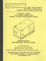 TM 9-6115-642-24 Maintenance & Rebuild for MEP 803A Generator